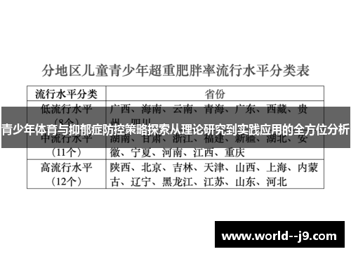 青少年体育与抑郁症防控策略探索从理论研究到实践应用的全方位分析